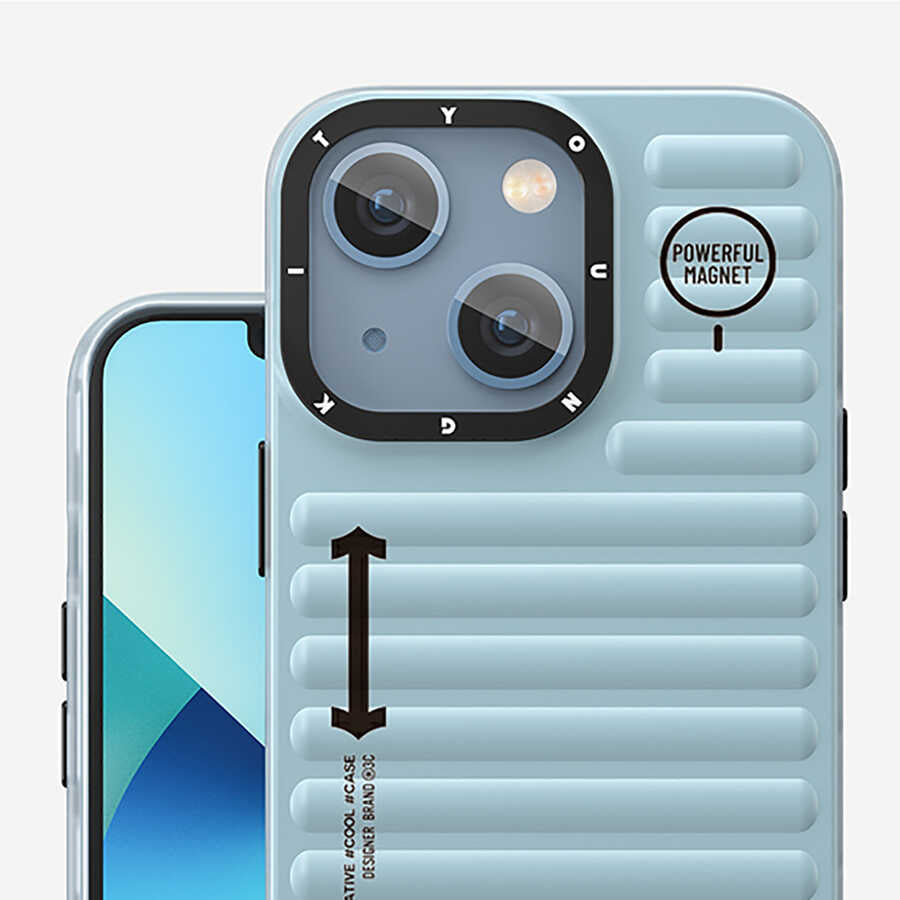 Apple iPhone 13 Kılıf YoungKit Plain Coloured Serisi Kapak Gümüş