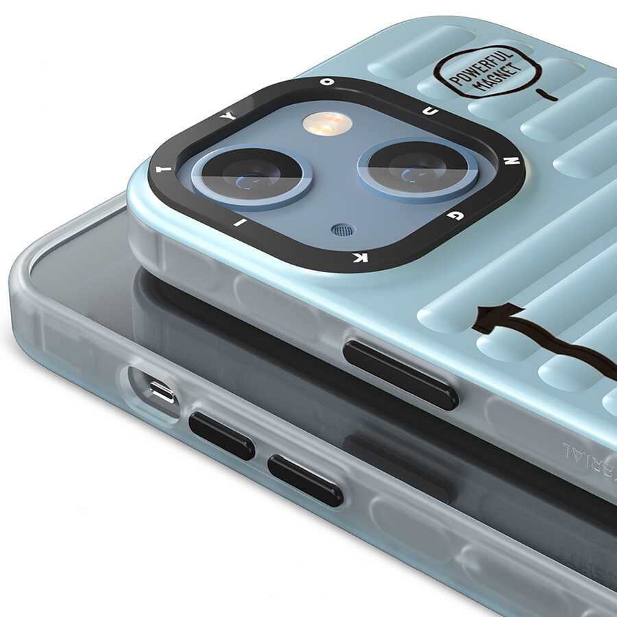 Apple iPhone 13 Kılıf YoungKit Plain Coloured Serisi Kapak Gümüş