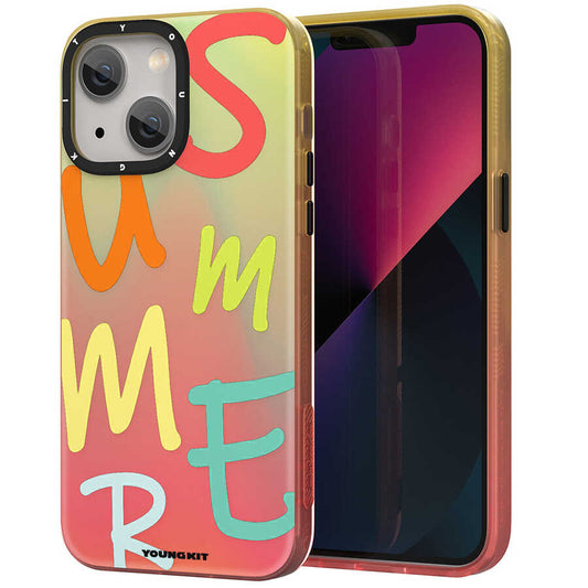 Apple iPhone 13 Kılıf YoungKit Summer Serisi Kapak Mor