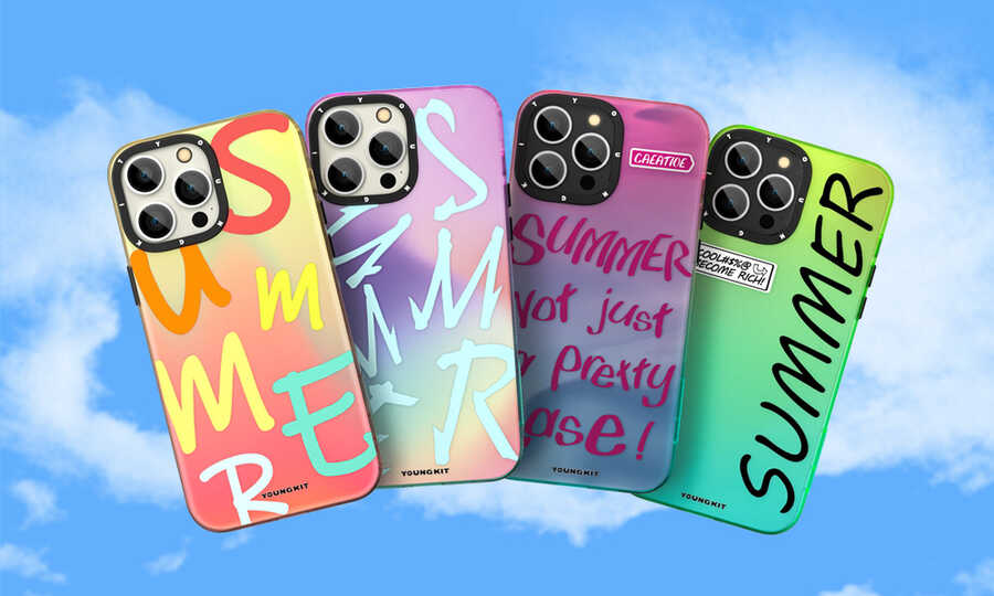 Apple iPhone 13 Kılıf YoungKit Summer Serisi Kapak Mor