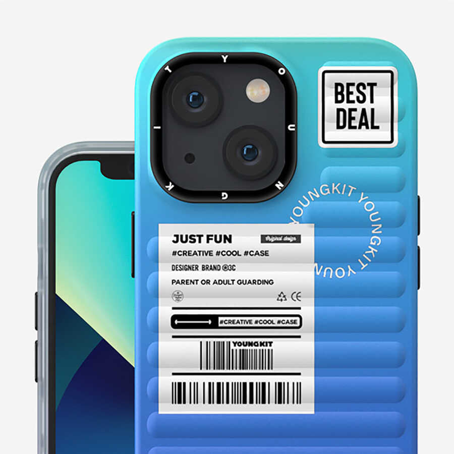 Apple iPhone 13 Kılıf YoungKit The Secret Color Serisi Kapak Yeşil