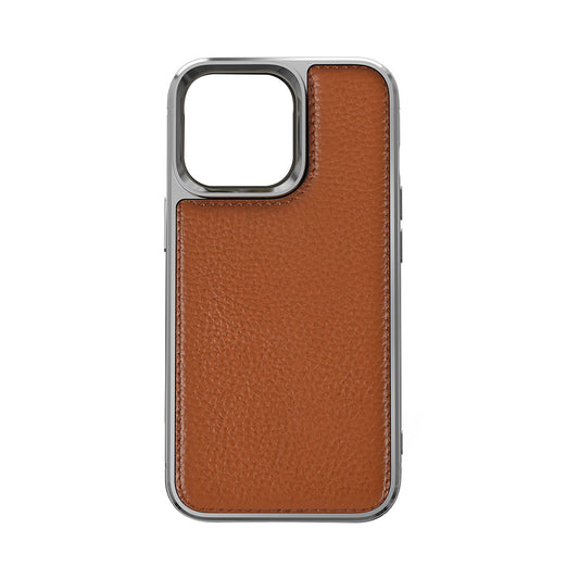 Apple iPhone 13 Mini Kılıf Wiwu Genuine Leather Silver Calfskin Orjinal Deri Kapak Mavi