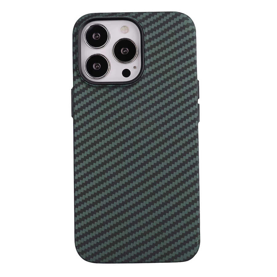 Apple iPhone 13 Pro Kılıf Karbon Fiber Tasarımlı Zore Karbono Kapak