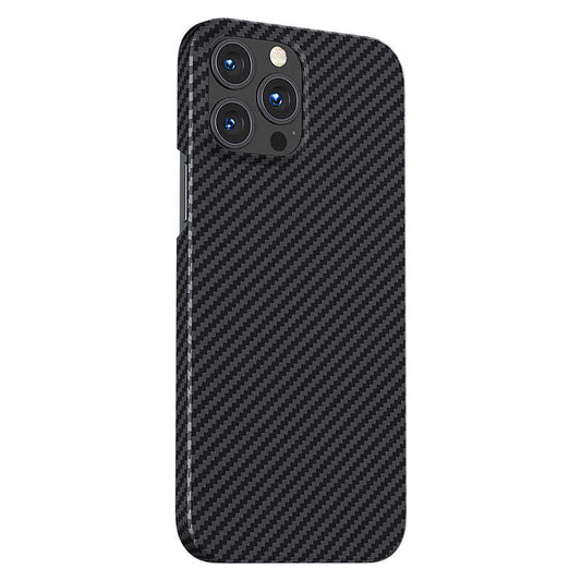 Apple iPhone 13 Pro Kılıf M-safe Özellikli Karbon Fiber Benks Essential Kevlar Kapak Siyah