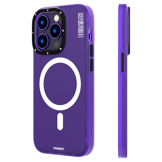 Apple iPhone 13 Pro Kılıf M-safe Şarj Özellikli Youngkit Colored Sand Serisi Kapak Pembe
