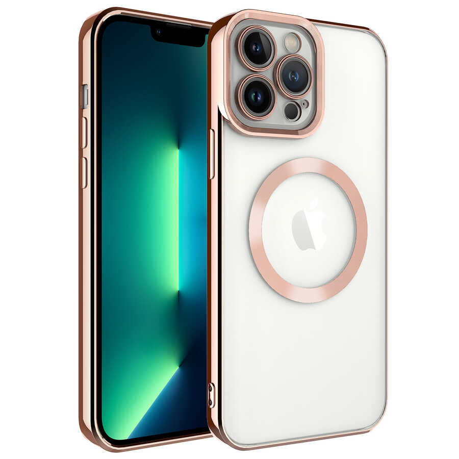 Apple iPhone 13 Pro Kılıf M-safe Wireless Şarj Özellikli Zore Setro Silikon