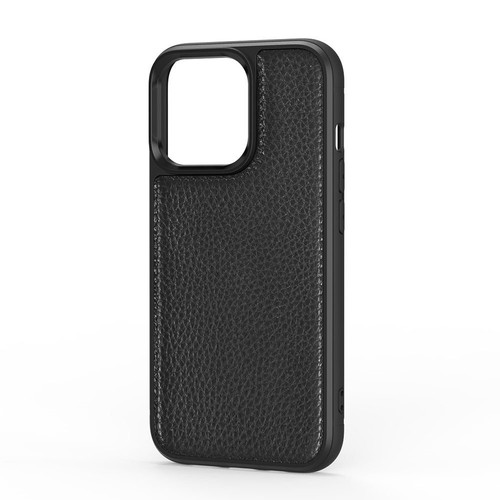 Apple iPhone 13 Pro Kılıf Wiwu Genuine Leather Plastic Calfskin Orjinal Deri Kapak Yeşil