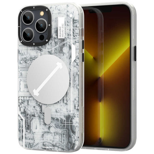 Apple iPhone 13 Pro Kılıf YoungKit Technology Serisi Kapak Beyaz