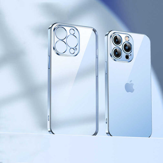 Apple iPhone 13 Pro Max Benks Matte Electroplated TPU Kapak Mavi