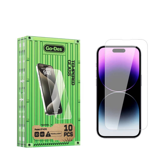 Apple iPhone 13 Pro Max Go Des Parmak İzi Bırakmayan 9H Oleofobik Bom Glass Ekran Koruyucu Renksiz