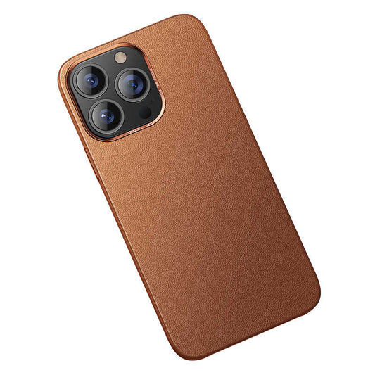 Apple iPhone 13 Pro Max Kılıf Benks Magnetic Hakiki Deri Kılıf Siyah