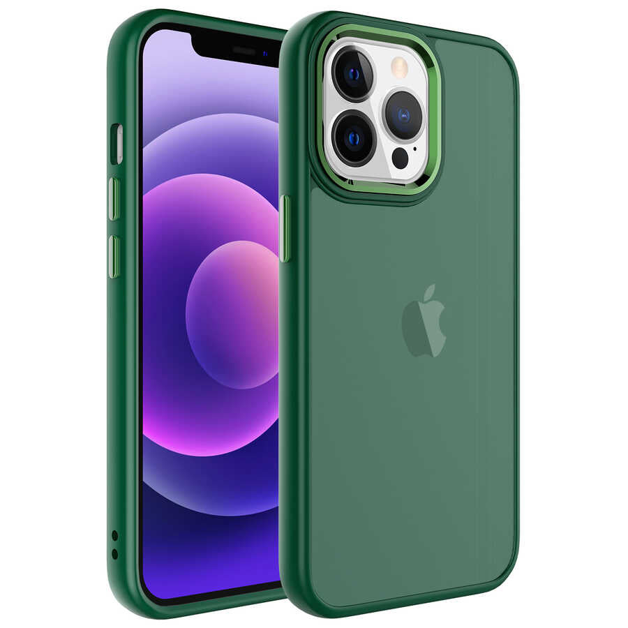 Apple iPhone 13 Pro Max Kılıf Buzlu Sert PC Zore May Kapak