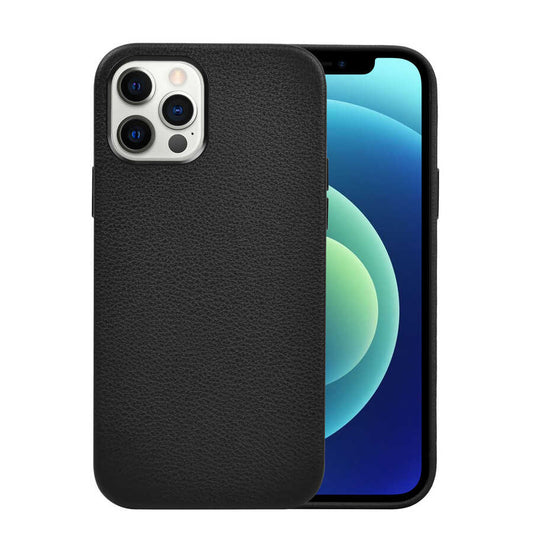 Apple iPhone 13 Pro Max Kılıf Wiwu Calfskin Kapak Siyah
