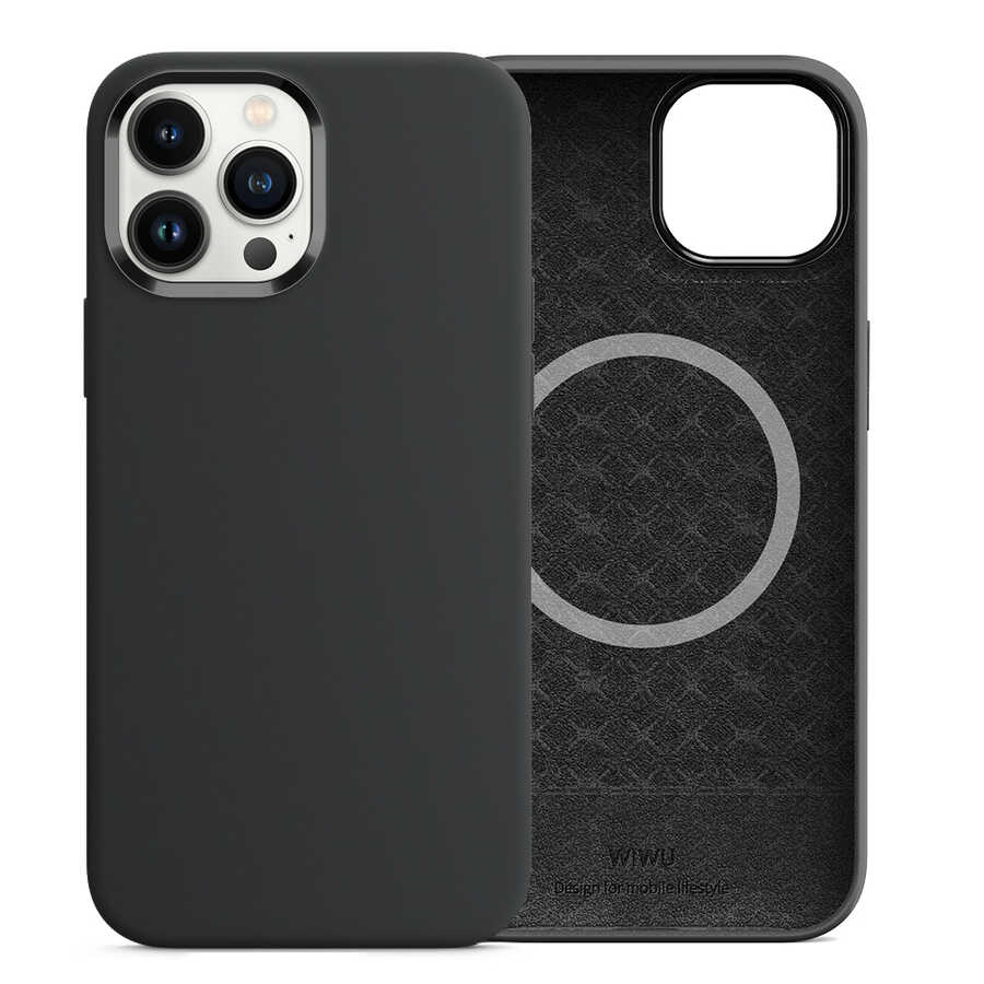 Apple iPhone 13 Pro Max Kılıf Wiwu M-safe Magnetic Silikon Kapak