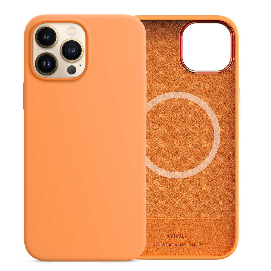 Apple iPhone 13 Pro Max Kılıf Wiwu M-safe Magnetic Silikon Kapak