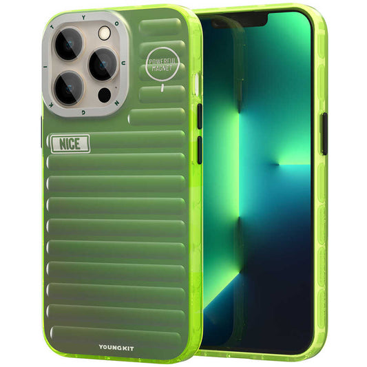 Apple iPhone 13 Pro Max Kılıf YoungKit Plain Coloured Serisi Kapak Gümüş