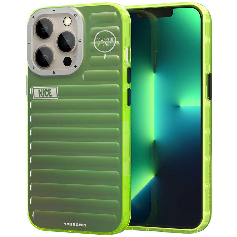 Apple iPhone 13 Pro Max Kılıf YoungKit Plain Coloured Serisi Kapak Mavi