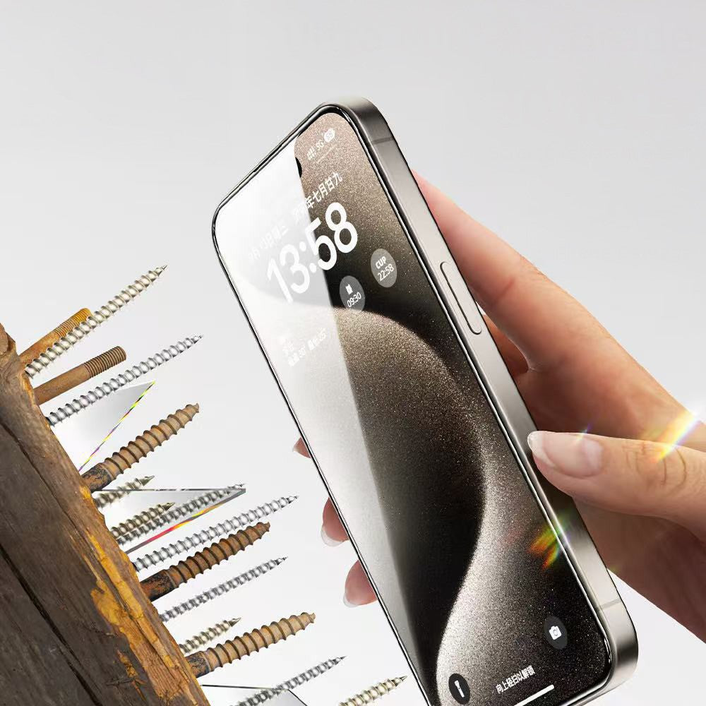 Apple iPhone 13 Pro Max Zore 2.5D Oliv HD Temperli Cam Ekran Koruyucu + Kolay Uygulama Aparatı