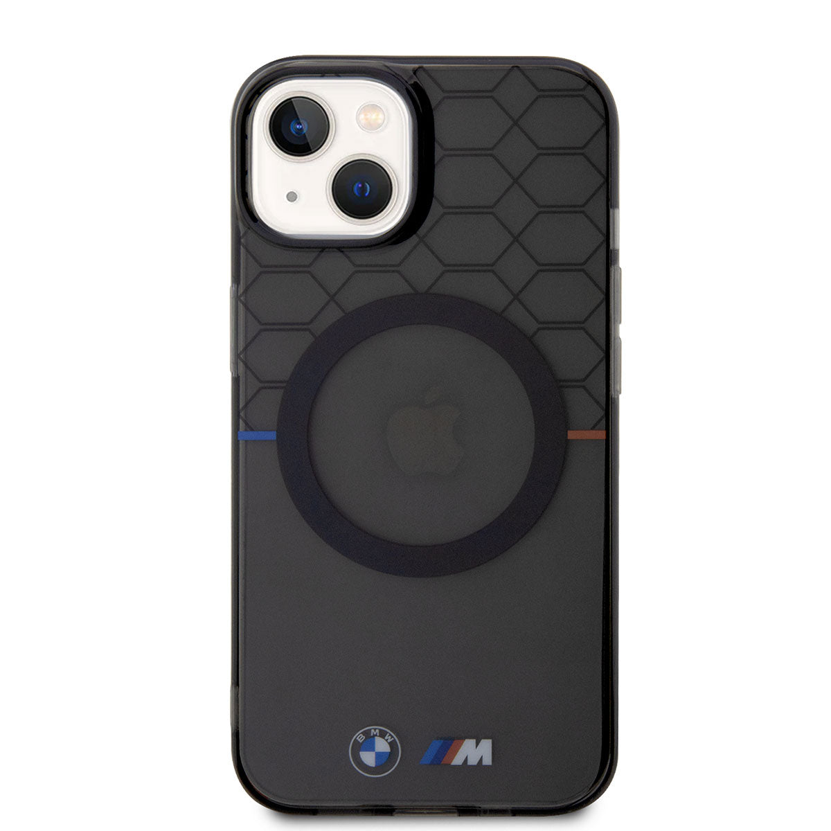 Apple iPhone 14 Kılıf BMW M-safe Şarj Özellikli Transparan M Dizayn Kapak Gri