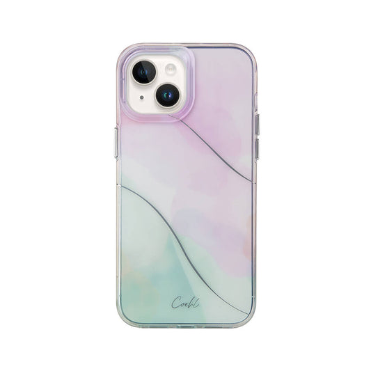 Apple iPhone 14 Kılıf Dalgalı Çizgi Desenli Coehl Palette Kapak Lila