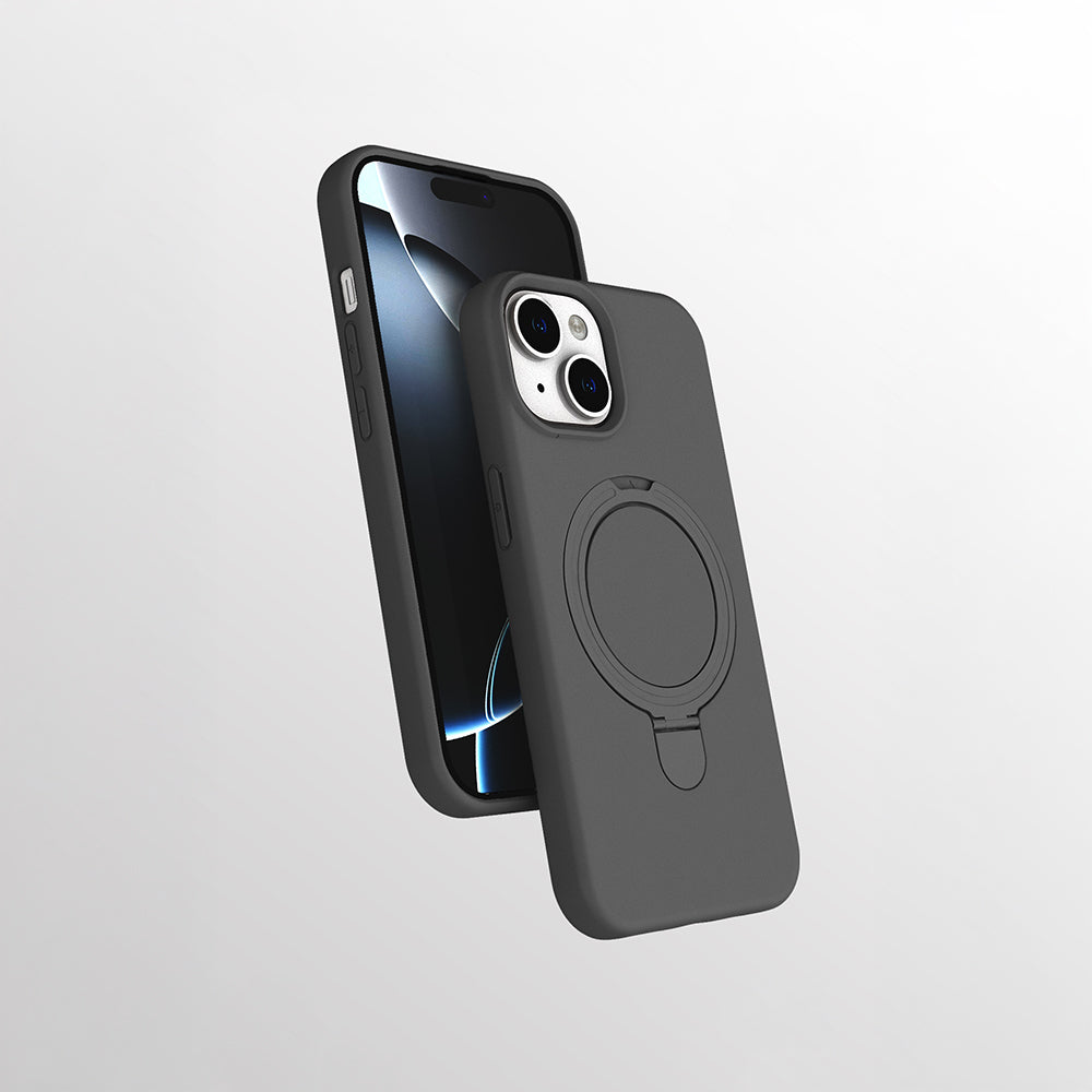 Apple iPhone 14 Kılıf M-safe Şarj Özellikli Standlı Zore Samara Kapak
