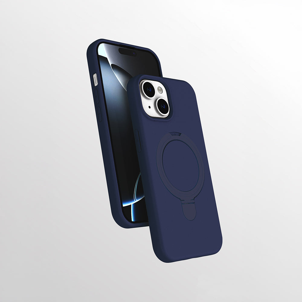 Apple iPhone 14 Kılıf M-safe Şarj Özellikli Standlı Zore Samara Kapak