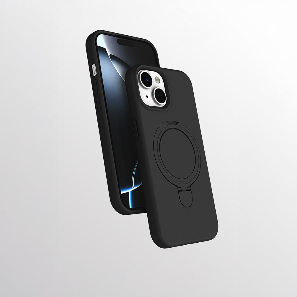 Apple iPhone 14 Kılıf M-safe Şarj Özellikli Standlı Zore Samara Kapak
