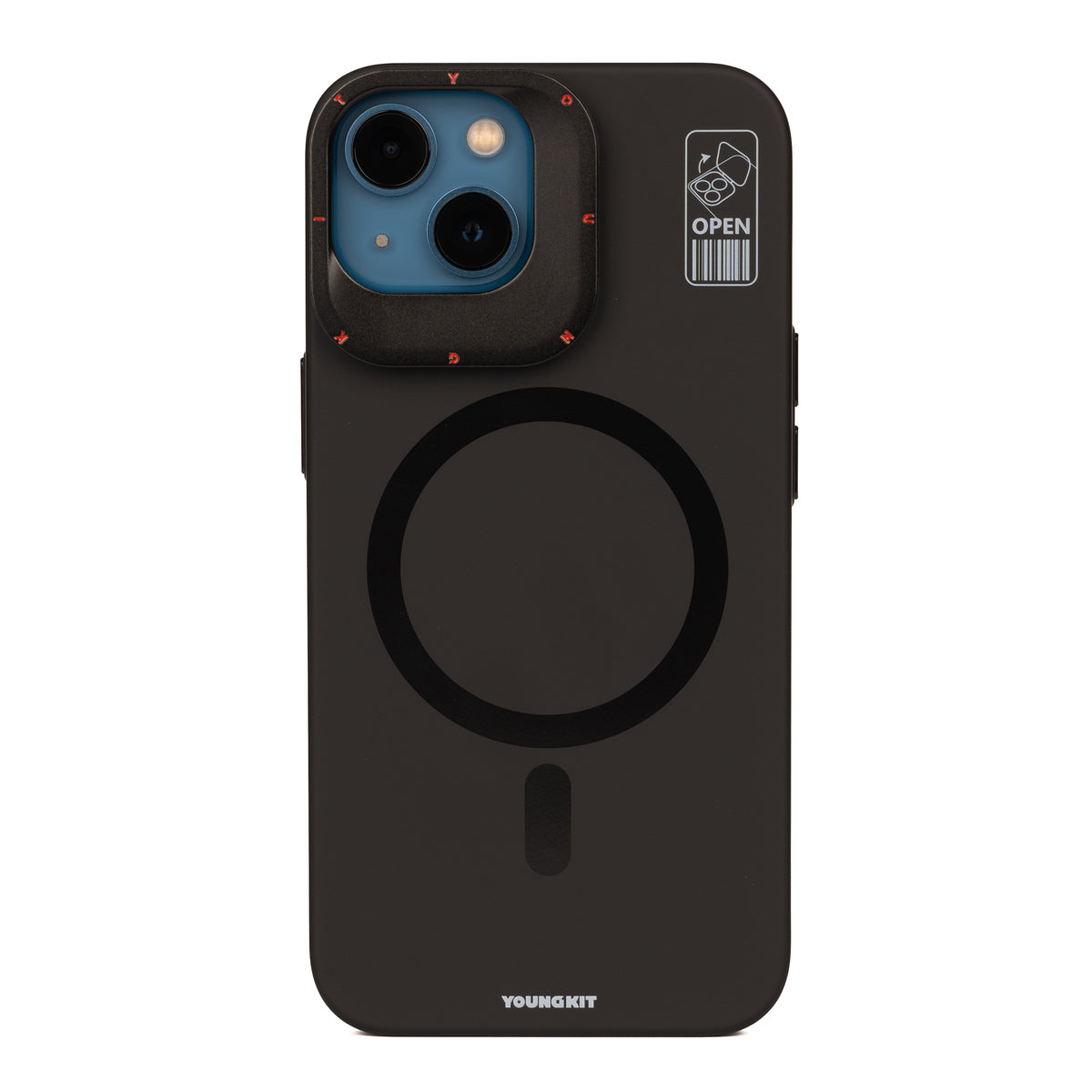 Apple iPhone 14 Kılıf M-safe Şarj Özellikli Standlı YoungKit Hermit Bracket Serisi Kapak