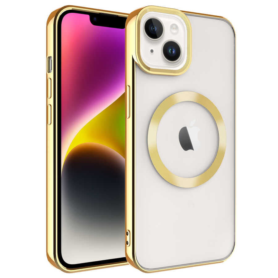 Apple iPhone 14 Kılıf M-safe Wireless Şarj Özellikli Zore Setro Silikon