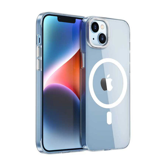 Apple iPhone 14 Kılıf Wiwu MCC-102 Magnetic Crystal Sert PC Kapak Renksiz