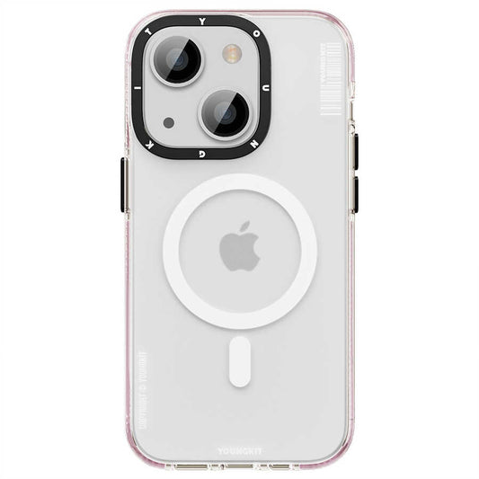 Apple iPhone 14 Plus Kılıf M-safe Şarj Özellikli Youngkit Jane Sand Serisi Kapak Siyah