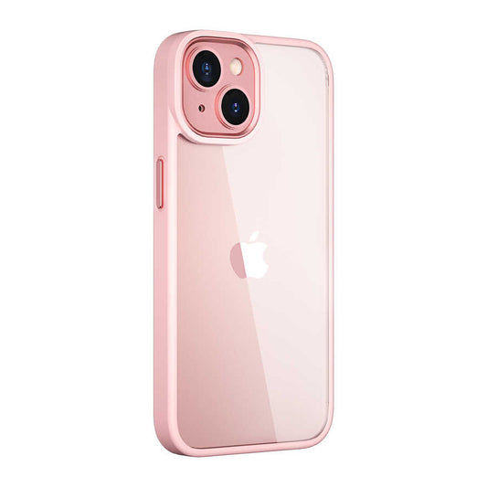 Apple iPhone 14 Plus Kılıf Wiwu VCC-104 Lens Korumalı Renkli Kenar Arkası Şeffaf Vivid Clear Kapak Beyaz