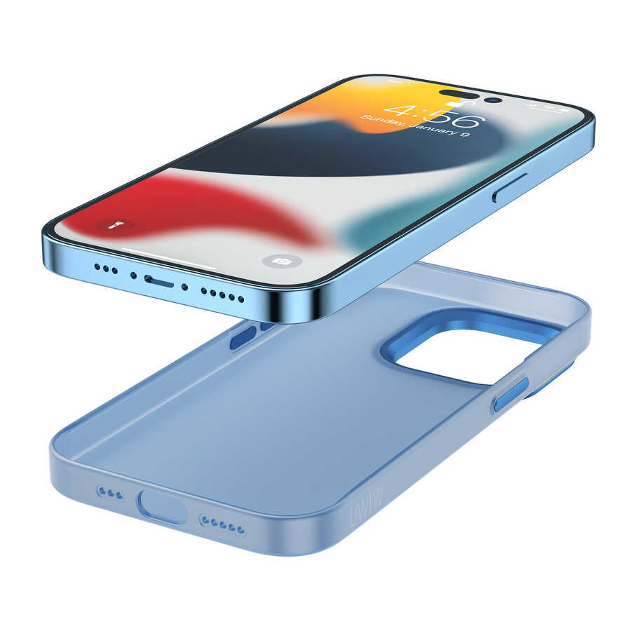 Apple iPhone 14 Plus Wiwu Frosted Magnetic Buzlu Sert PC Kapak Derin Mor