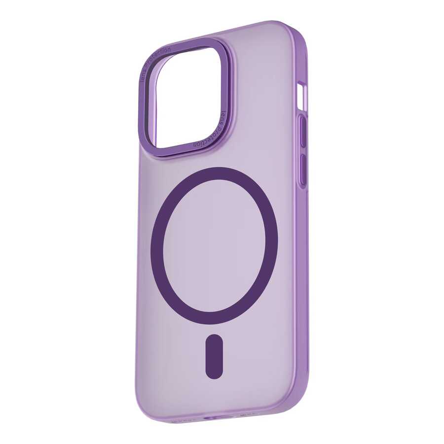 Apple iPhone 14 Plus Wiwu Frosted Magnetic Buzlu Sert PC Kapak Derin Mor