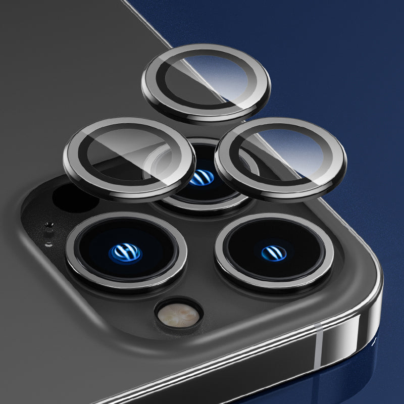 Apple iPhone 14 Pro Benks DR Safir Kamera Lens Koruyucu Gümüş