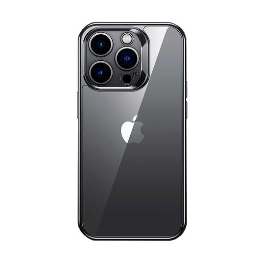 Apple iPhone 14 Pro Kılıf Benks Electroplating TPU Kapak Ekran Koruyucu Hediyeli Siyah