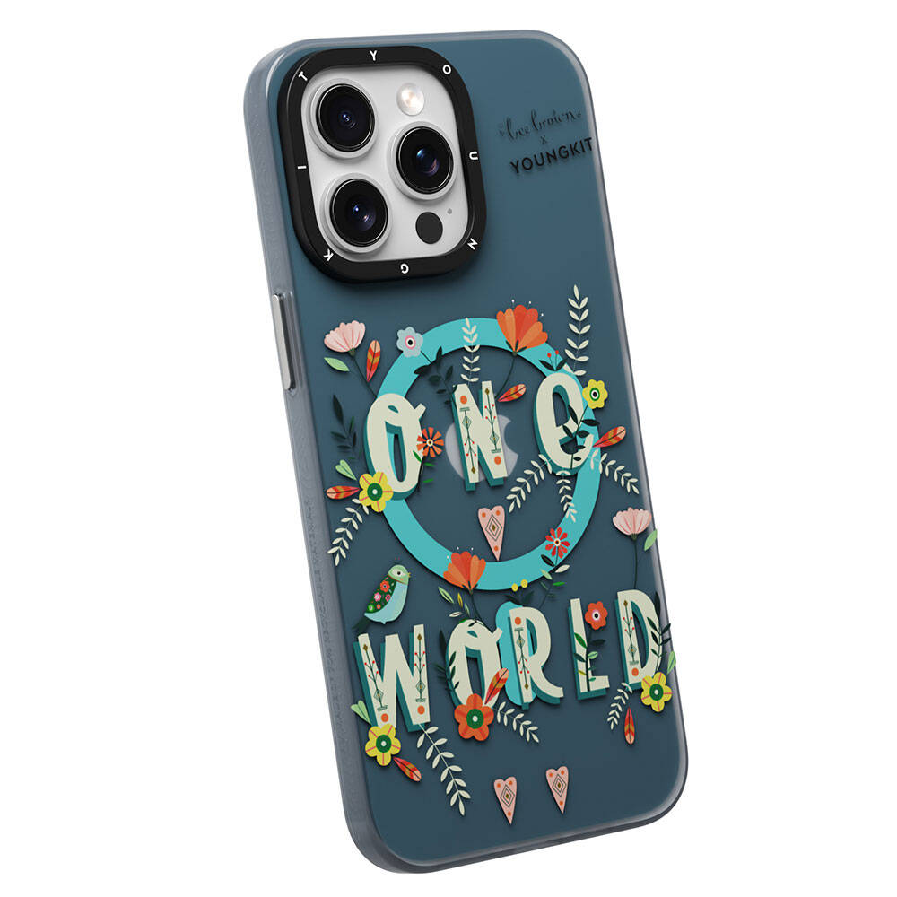 Apple iPhone 14 Pro Kılıf M-safe Şarj Özellikli Bee Brown Tasarımlı Youngkit Colorful Life Serisi Kapak Sarı
