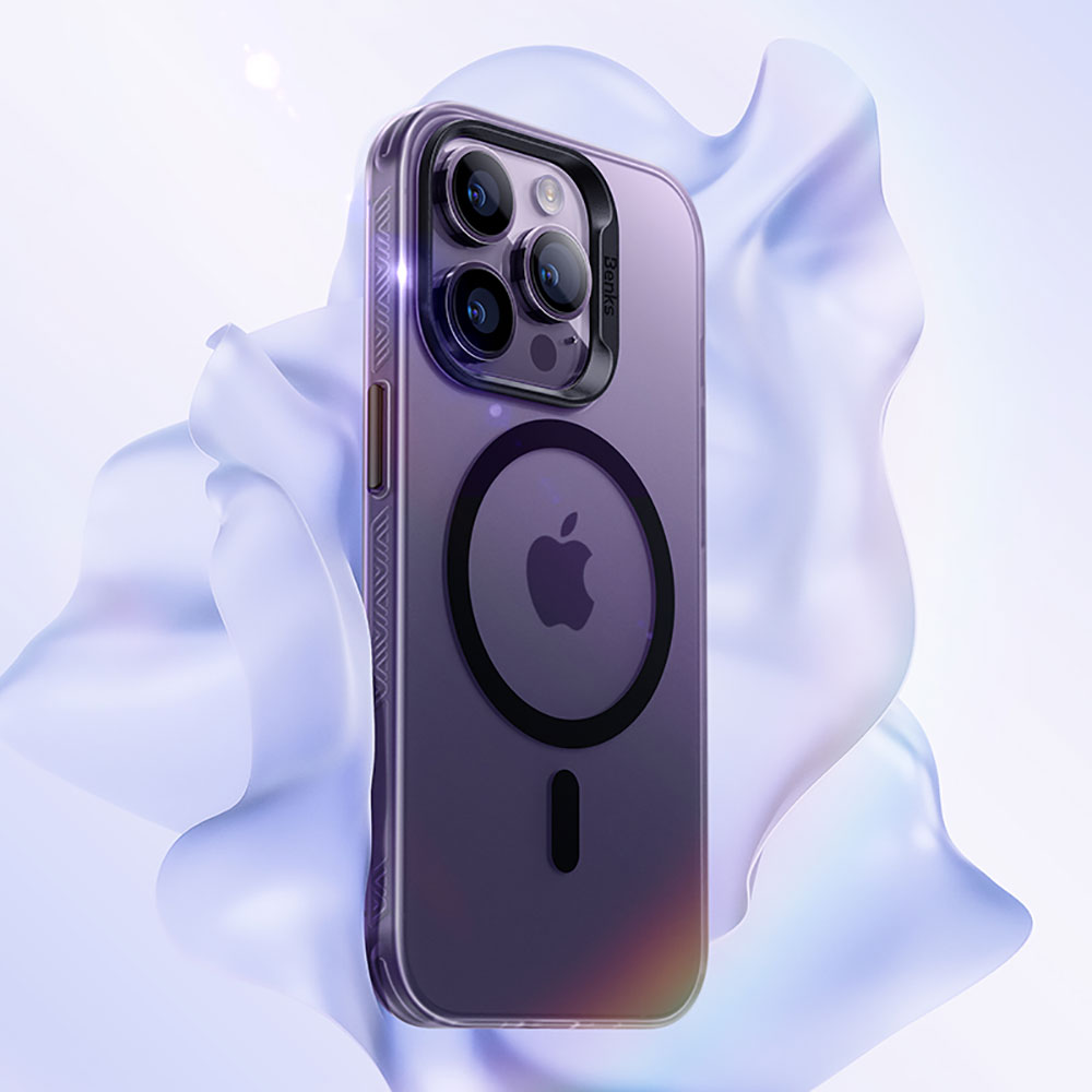 Apple iPhone 14 Pro Kılıf M-safe Şarj Özellikli Benks Lucid Armor Kapak Derin Mor