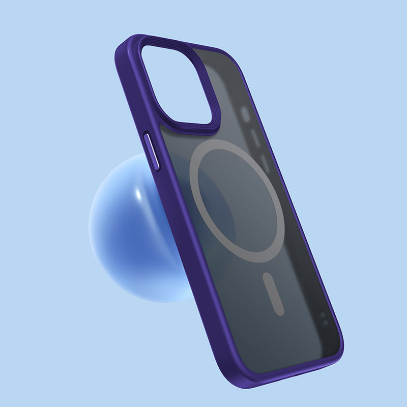 Apple iPhone 14 Pro Kılıf M-safe Şarj Özellikli Benks Mist Hybrid Kapak Siyah