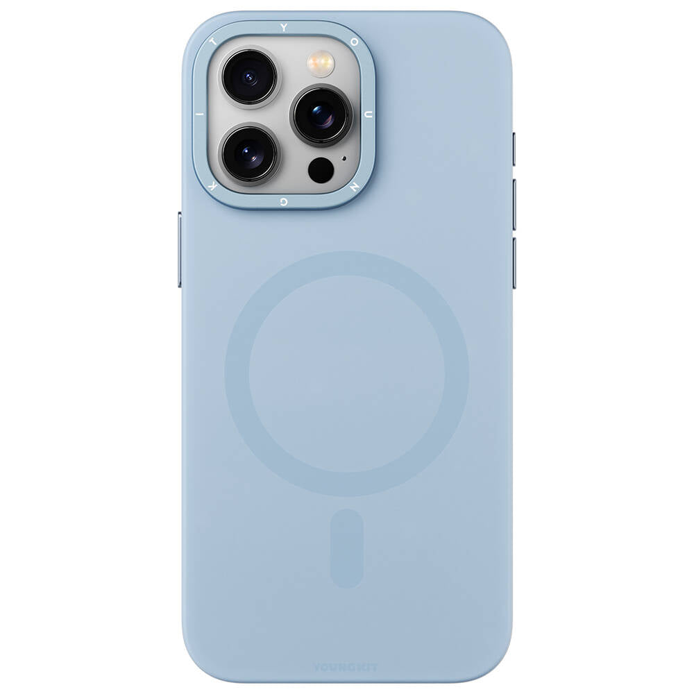 Apple iPhone 14 Pro Kılıf M-safe Şarj Özellikli Çizilmeye ve Aşınmaya Dayanıklı Youngkit Velvet Serisi Kapak Siyah