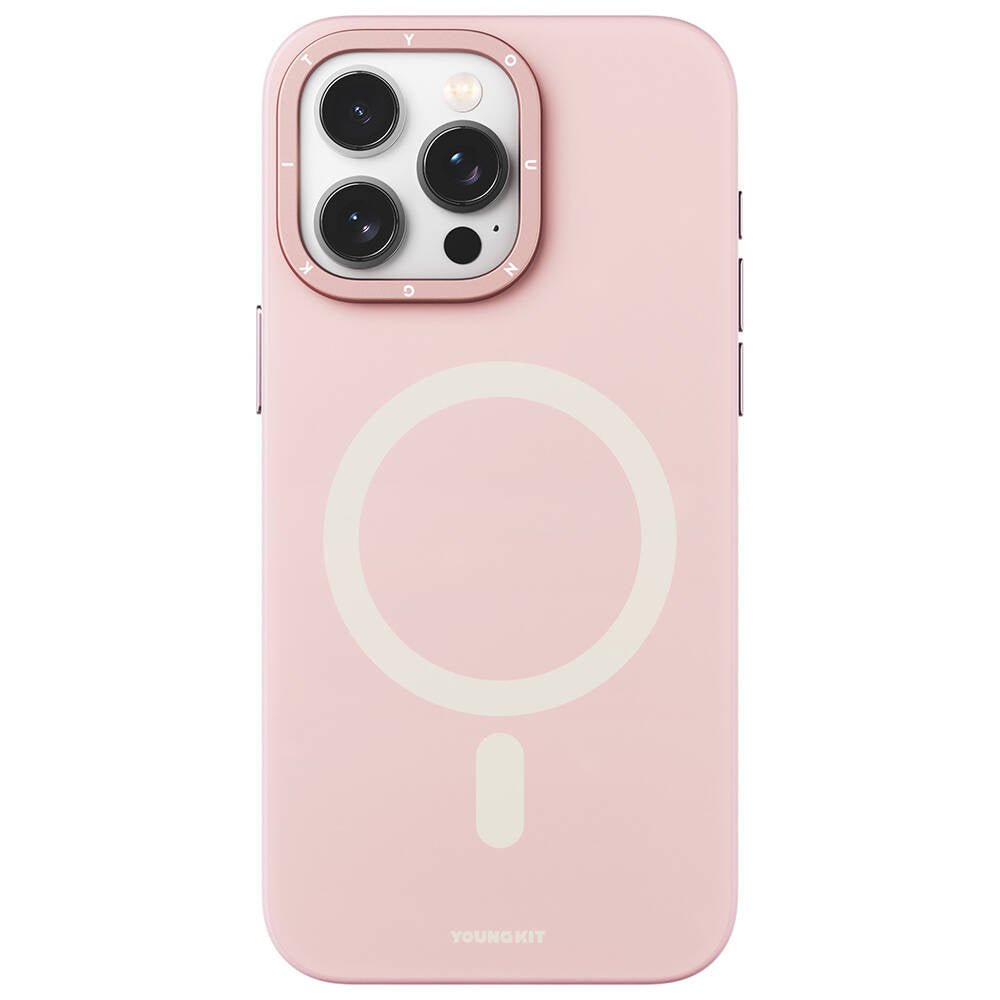 Apple iPhone 14 Pro Kılıf M-safe Şarj Özellikli Çizilmeye ve Aşınmaya Dayanıklı Youngkit Velvet Serisi Kapak Siyah