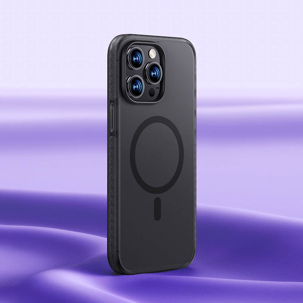 Apple iPhone 14 Pro Kılıf M-safe Şarj Özellikli Mat Arka Yüzey Benks Drop Resistance Kapak Mavi