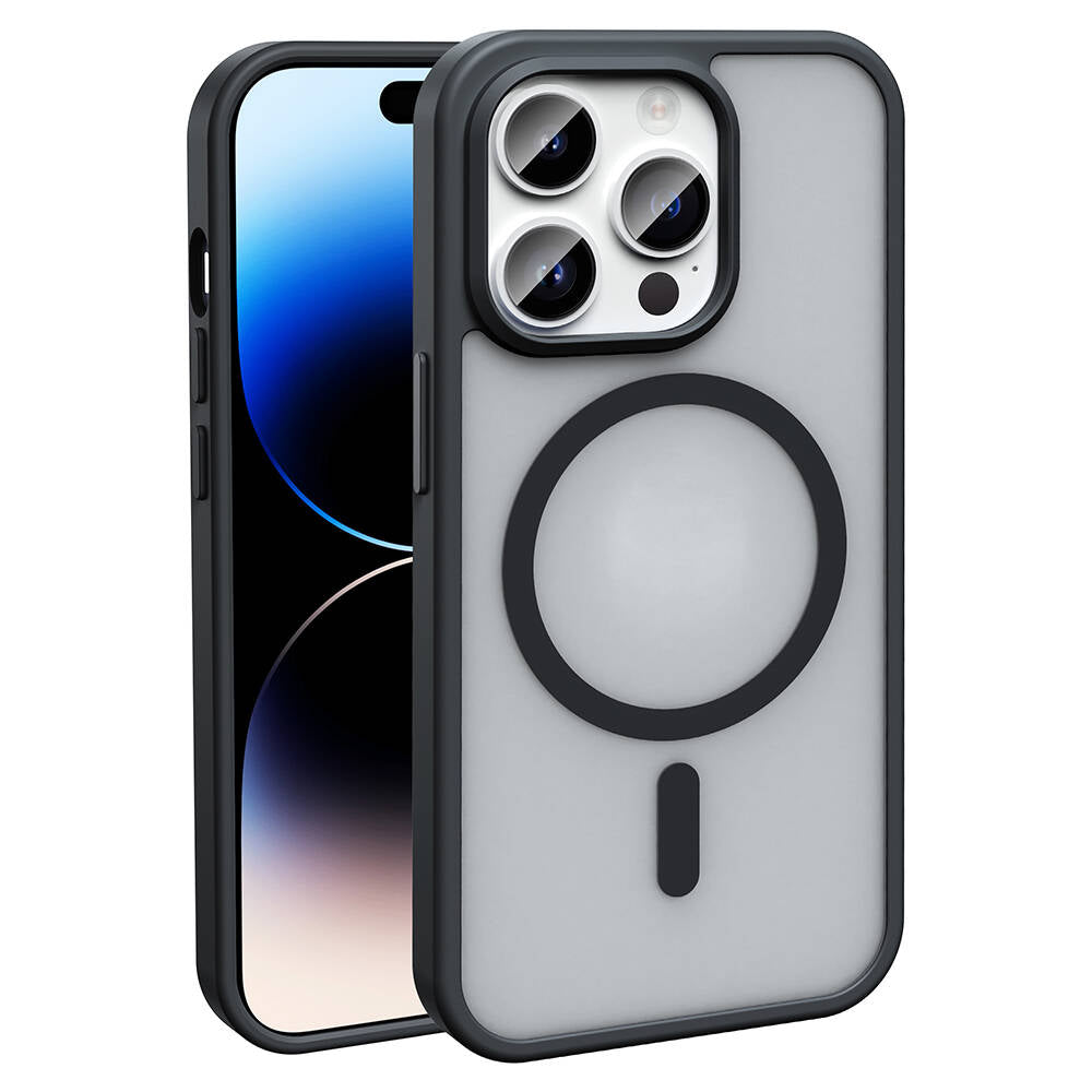 Apple iPhone 14 Pro Kılıf M-safe Şarj Özellikli Mat Arka Yüzey Zore Sio Kapak