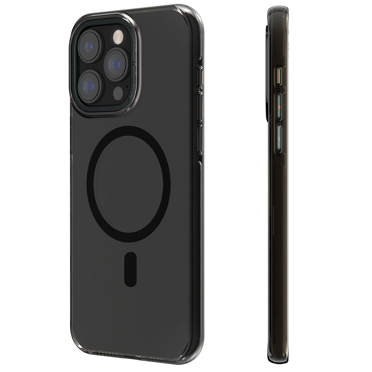 Apple iPhone 14 Pro Kılıf M-safe Şarj Özellikli Şeffaf Youngkit Crystal Shield Serisi Kapak Siyah