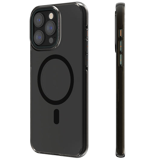 Apple iPhone 14 Pro Kılıf M-safe Şarj Özellikli Şeffaf Youngkit Crystal Shield Serisi Kapak Siyah