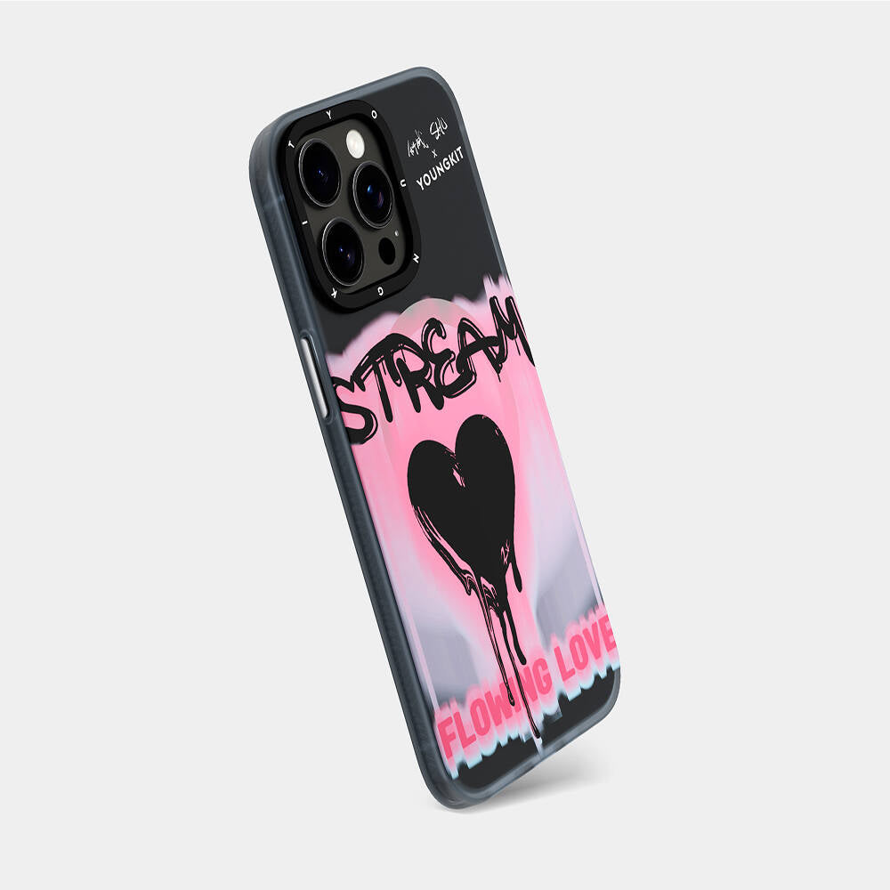 Apple iPhone 14 Pro Kılıf M-safe Şarj Özellikli Shu Tasarımlı Youngkit Dreamland Serisi Kapak Siyah