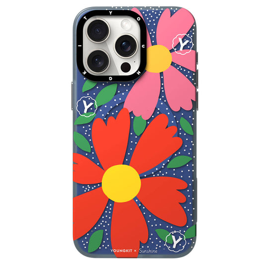 Apple iPhone 14 Pro Kılıf M-safe Şarj Özellikli Sunshine Tasarımlı Youngkit Colorful Serisi Kapak Kırmızı