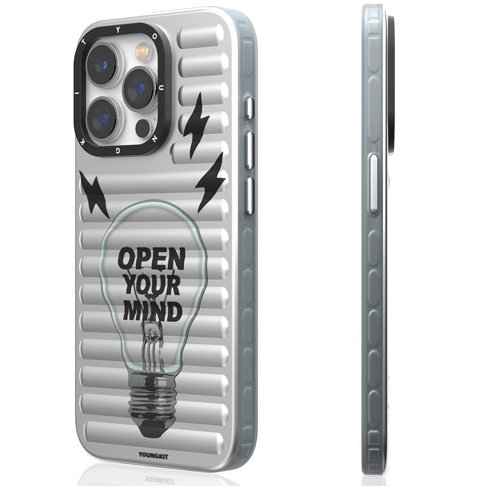 Apple iPhone 14 Pro Kılıf M-safe Şarj Özellikli Youngkit Open Mind Serisi Kapak Siyah