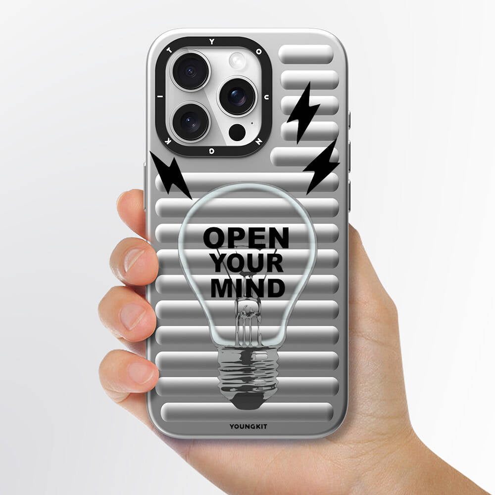 Apple iPhone 14 Pro Kılıf M-safe Şarj Özellikli Youngkit Open Mind Serisi Kapak Siyah