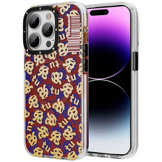 Apple iPhone 14 Pro Kılıf M-safe Şarj Özellikli Youngkit Play Rabbit Serisi Kapak Kırmızı